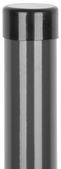Stâlp pentru țeavă METALTEC 48/1750/1,50 mm, antracit, RAL7016 Zn + PVC, capac