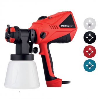 Pistol Strend Pro, pentru vopsea, spray, cu recipient, 600 W, 22 KPa, 1000 ml