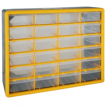 Organizator din plastic
cu 24 buc cutii PVC 500x160x390mm Strend Pro, max.28kg