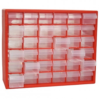 Organizator din plastic
cu cutii PVC de 36 buc 405x305x650mm Strend Pro, max.25kg