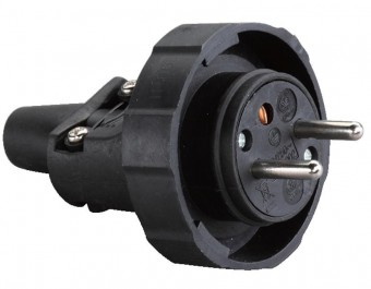 Stecher Strend Pro, pentru cablu prelungitor, 230V, IP65, 16A, cauciuc, negru