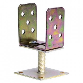 Baza stâlp cu suport ASU1, 110-150 mm, galvanizat