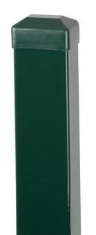 Stalp Strend Pro EUROSTANDARD, 1800/60x40/1,25 mm, verde, pătrat, capac, Zn+PVC, RAL6005