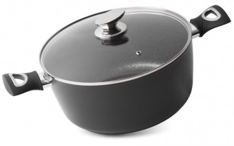 Oală MagicHome Black Line, 28 cm, 6,0 lit. cu capac