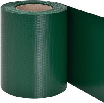 Tape Strend Pro EUROSTANDARD LIGHT, 190 mm, L-3500 mm, umbrire, verde, acoperire, pentru panouri de gard, cu 20 cleme, 450g/m2, PVC