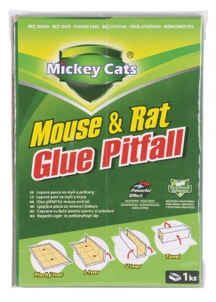 Capcană pentru șobolani și șoareci, 19x13 cm, Mickey Cats, fără otravă