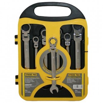 Set chei cu clichet Strend Pro CSS819, 06 piese, 8-19 mm