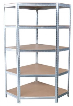 Rafturi RAT80, coltar, metal, MDF, 5 rafturi, 1800x900x400 mm, max. 150 kg/raft