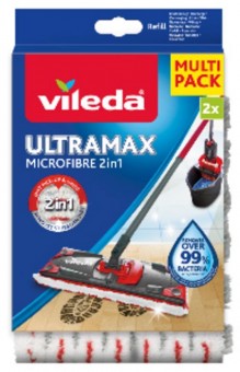 Înlocuitor pentru mop Vileda Ultramax Microfibre 2in1, înlocuitor 2 buc