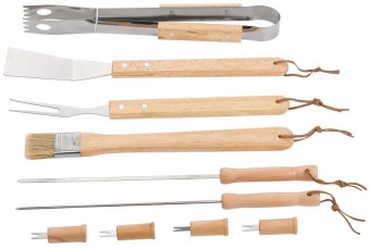 Set de scule Strend Pro Grill, pentru gratar si prajire, 11 bucati, in punga