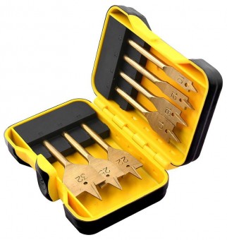 Set de burghie Strend Pro, pentru lemn, plat, 10-32 mm, ambalaj. 7 buc