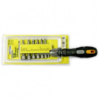 Set de biți de șurubelniță și duble 19 buc Strend Pro, biți
PL-3, 5,5, 6,5mm/PH0, PH1, PH2
TRX T10, T15, 