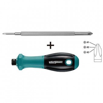 Șurubelniță Whirlpower® 96-8402, 1/4, 150 mm, QuickBit, 4 în 1