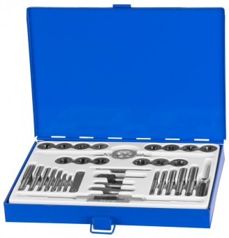 Set combinație filet și matriță STREND PRO SX1436, HSS, 33 buc, M3-M12