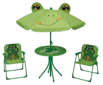 Set LEQ MELISENDA Rana, broasca, umbrela 105 cm, masa 50 cm, 2 locuri