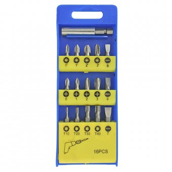 Set de biți 16 buc Strend Pro, T10-T40,