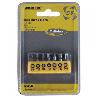 Set biți 7 buc Strend Pro, Bit, S2, T-10-15-20-25-27-30-40