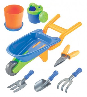 Set de jucarii de nisip cu brazda, 7 bucati