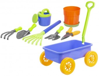Set jucării de nisip cu cărucior, 9 bucăți