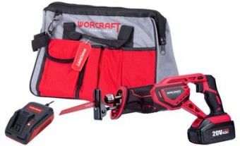 Set Worcraft WSET-09 CSS-S20Li ShareSYS, 20V Li-Ion, chvostová píla, 1x akumulátor 2.0 Ah,, 1x nabíjačka, brašňa