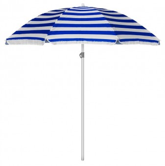 Umbrela de soare Dalia, 180 cm, 32/32 mm, cu balama, albastru/alb