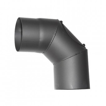 Cot țeavă de fum HS.CO 090/120/1,5 mm, cu deschidere pentru curățare