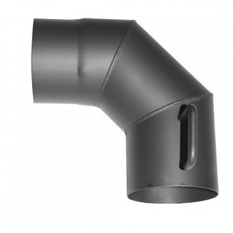 Cot țeavă de fum HS.K 090/150/1,5 mm, cu amortizor