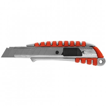 Cuțit cu lamă snap-off 18mm Strend Pro, aluminiu, control piston-valvă 1 lamă, în blister