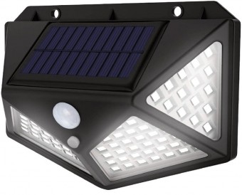 Lampa solara, montata pe perete, cu senzor de miscare, 13x5x9,5 cm