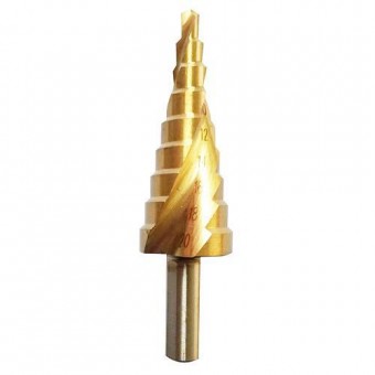 Burghiu treptat spiralat Strend Pro SD422, 04-20 mm, TiN, HSS 4241, pentru metal