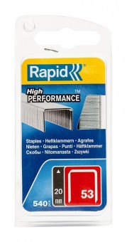 Element de fixare RAPID 53, 20 mm, 540 buc, sponky pre sponkovačky, spony