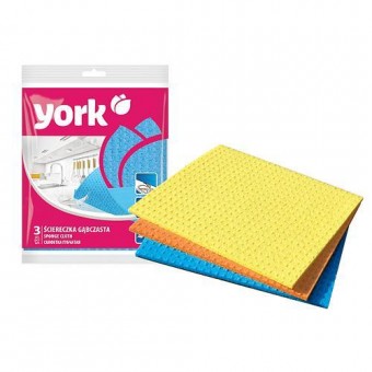 Pânză burete York 024010, burete suedez, 17x15 cm, bal. 3 buc