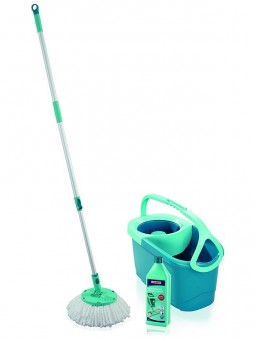 Set de curățare LEIFHEIT 55414 Rotation Disc Mop Ergo + Power cleaner, mop + găleată