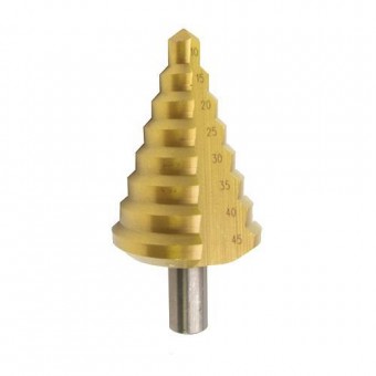 Burghiu treptat Strend Pro SD41, 10-45 mm, TiN, HSS, pentru metal