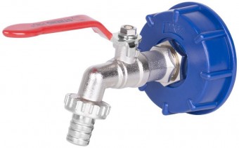 Set Strend Pro, supapa 1/2-3/4+ plastic si reductie zinc + scurgere, pentru rezervor IBC
