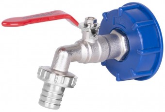 Set Strend Pro, supapă 3/4 -1 + plastic reducător + scurgere, pentru rezervor IBC