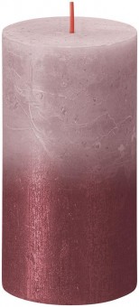 Lumanare bolsius Rustic Sunset Ash Rose Red, 130/68 mm