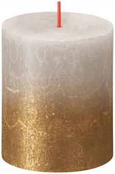 Lumanare bolsius Rustic Sunset Sandy Grey+ Gold, 80/68 mm