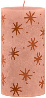 Lumanare bolsius Rustic cu imprimeu Caramel cremos, 130/68 mm