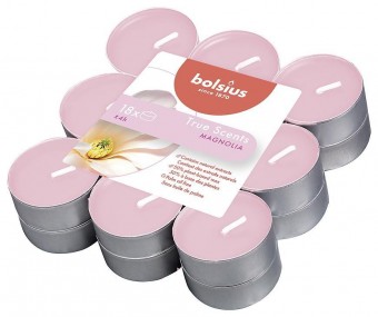 Lumanare Bolsius Tealight True Scents, magnolie, pachet. 18 bucati