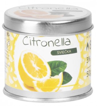 Lumanare cu citronella 50 g, cutie, ambalaj. 12 buc., SellBox, 55x55 mm