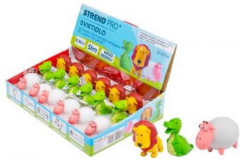 Lampă Strend Pro breloc, breloc, pandantiv cu sunet, oaie/leu/balaur, LED 5 lm, Sellbox 18 buc