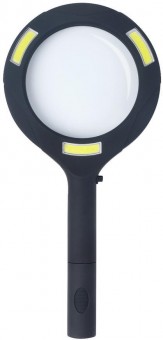 Lampa Strend Pro, cu lupa, 100 lm, 113x242x22 mm, 2xAA, sellbox 15 buc.