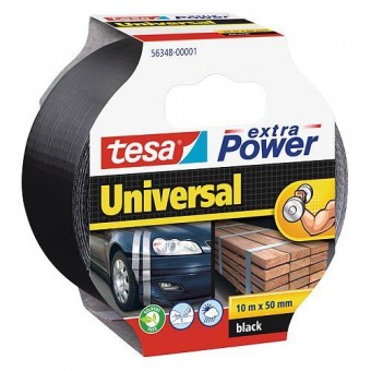 Bandă tesa® Extra Power Universal, textil, argintiu, 50 mm, L-10 m
