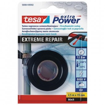 Bandă tesa® Extreme Repair, autovulcanizantă, 19 mm, L-2,5 m