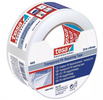 Bandă tesa® PRO, PE, transparentă, 50 mm, L-33 m