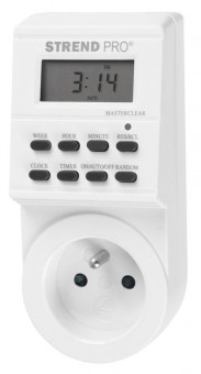 Timer Strend Pro, priză comutator digital, 230 V, max. 3680 W