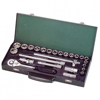 Set scule și chei tubulare 25 buc, 1/2, 10-32mm