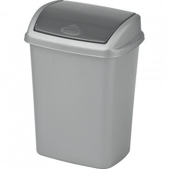 Coș de gunoi Curver® DOMINIK 10L, argintiu/grafit