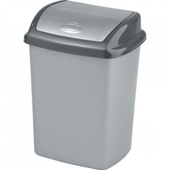 Coș de gunoi Curver® DOMINIK 25L, argintiu/grafit